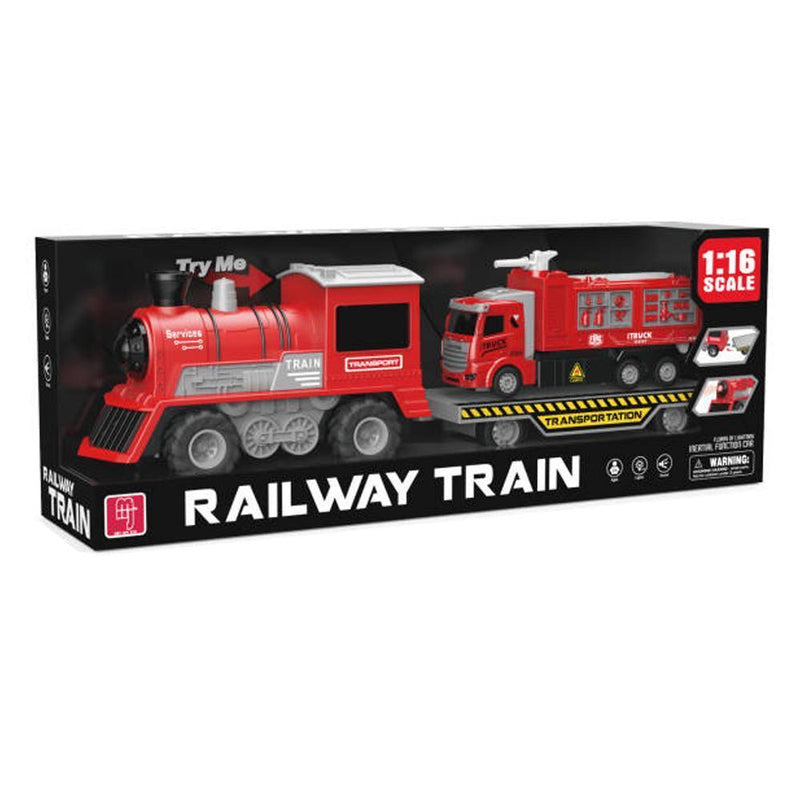 1:16 Scale Light & Music Railway Train - Red Color - Gamplanet