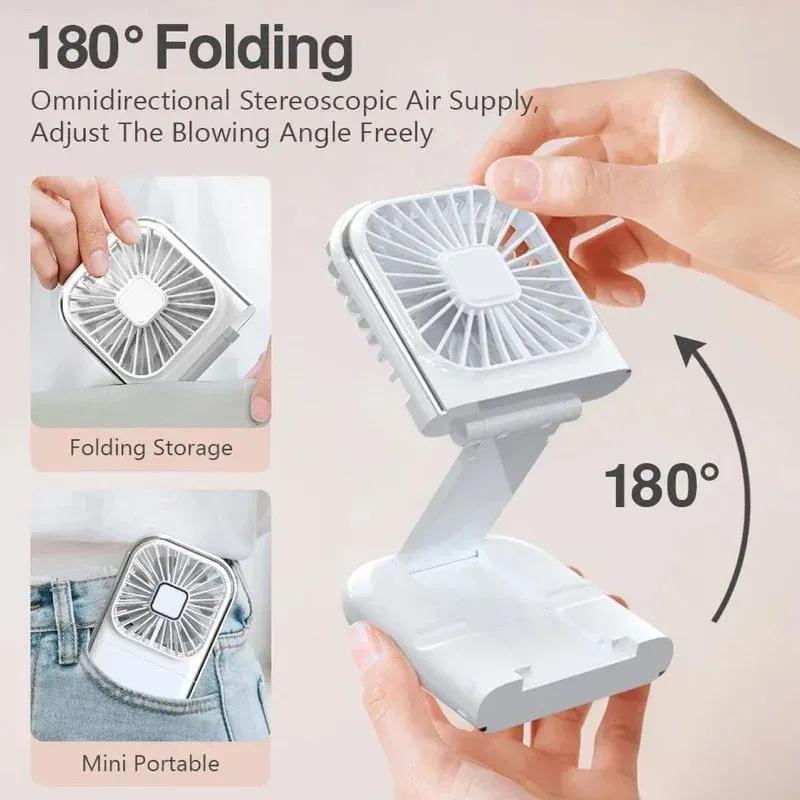 Portable Neck Hanging Folding Air Cooling Fan