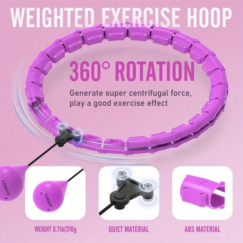 Hula Hoop for Adults - Adjustable 24-Section Exercise Hoop