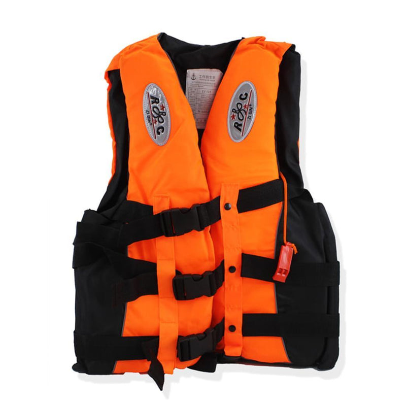 Adult Large Size Swim Jacket High Visibility 3 Belt Swim Vest with Reflecting Tape - 46 x 54cm