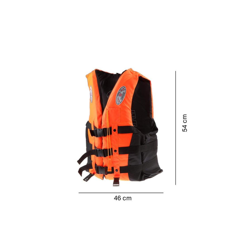 Adult Large Size Swim Jacket High Visibility 3 Belt Swim Vest with Reflecting Tape - 46 x 54cm