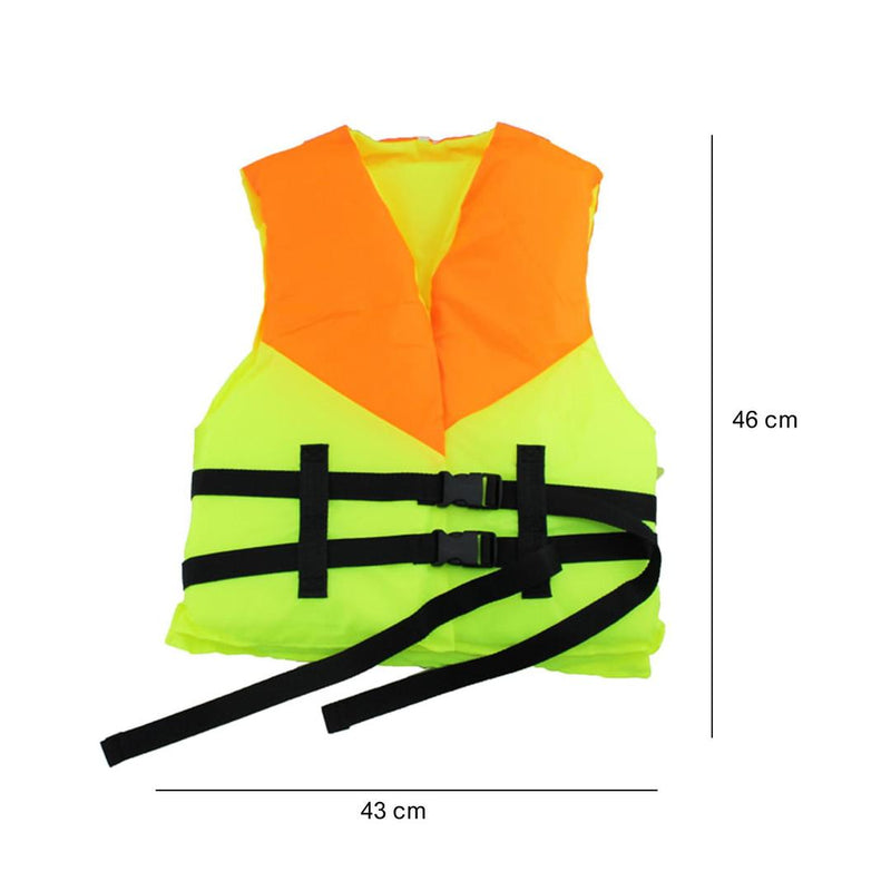 Adult and Child Life Jacket Swim Vest with Whistle and Adjustable Belts - 43 x 46cm