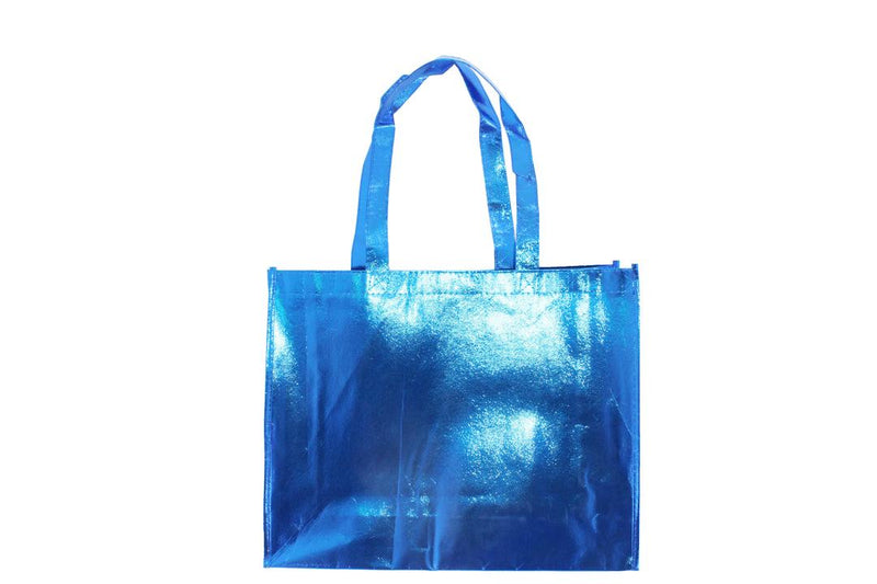 Reusable Non-Woven Fabric Grocery Tote Bag With Handle - 40 x 12 x 32cm, Blue