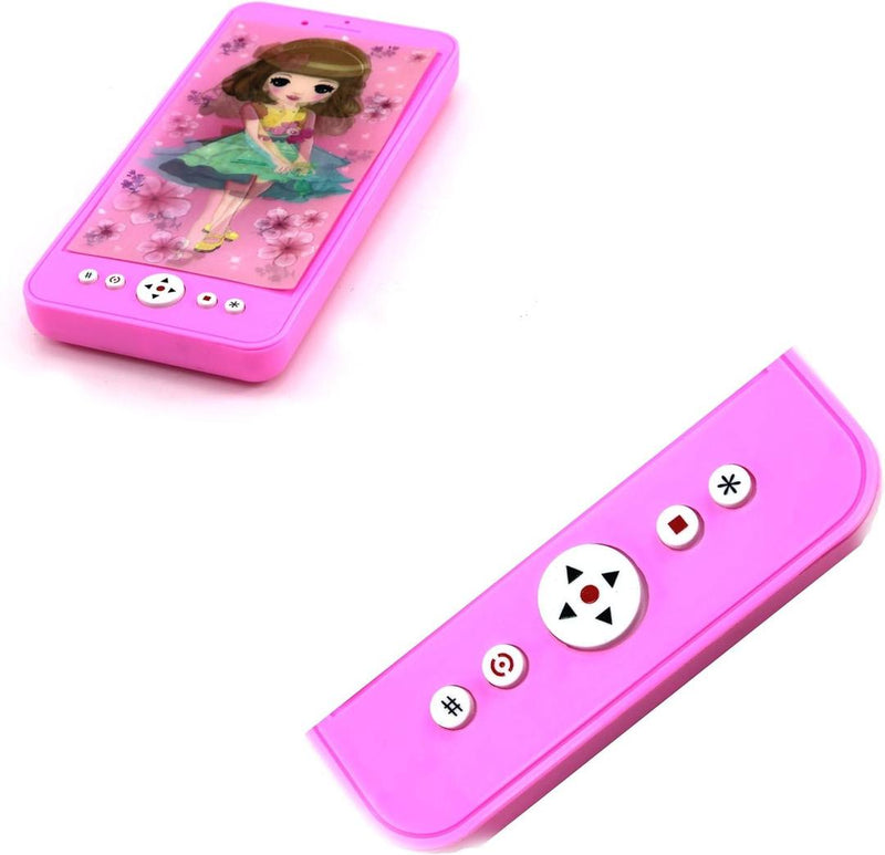 Mobile Phone Toy with Music for Kids Ages 3, Plastic - Pink