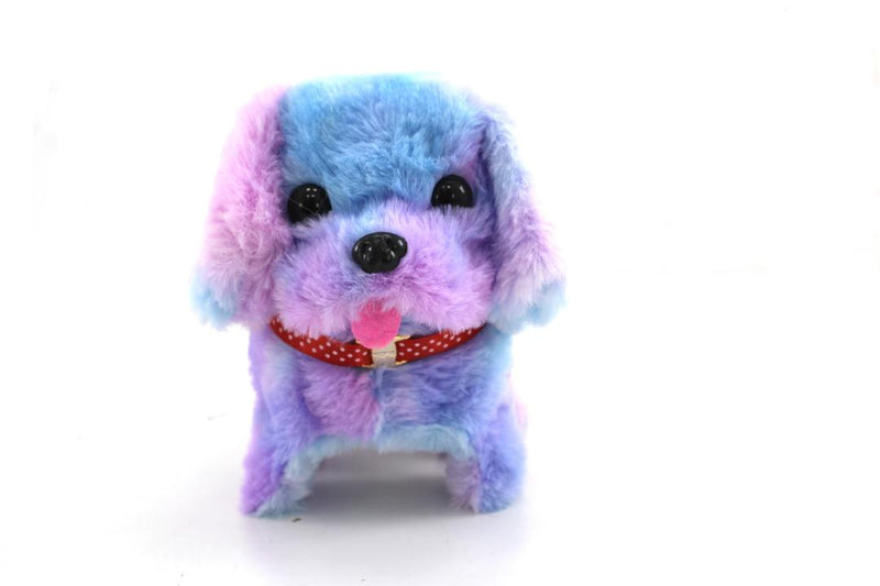 Dog Toy for Kids Realistic Electronic Puppy with Sounds Walks, Barks, and Leads 14cm - Multicolour