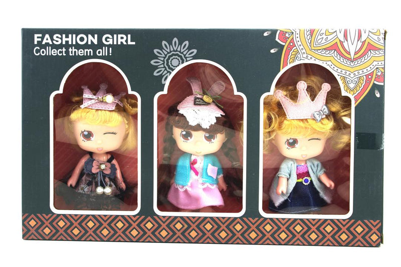 Expressions Galore 3 Piece Fashion Girl Doll Toy Set Hot-Selling Collection for Adults, Ages 18+