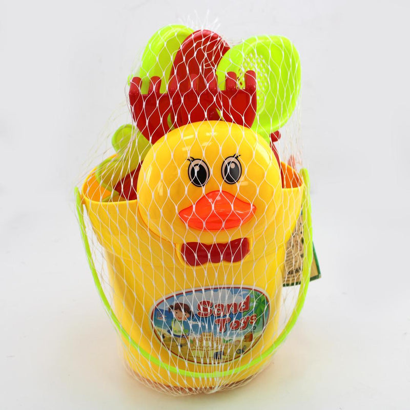 7 Pcs Beach Toys Bucket Duck Set Cute Cartoon Duck Sand And Water Play Set - 909013