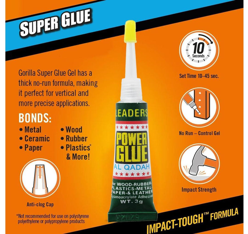 Super Glue 2.5g per Tube - Fast Dry Instant Bonding - Strong Adhesion Liquid Glue with Precision App