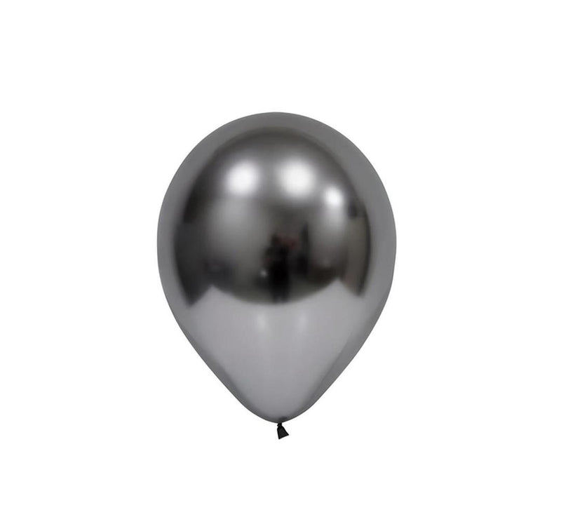 Metallic Balloon 12 Inch, Dark Silver - 40 Pcs