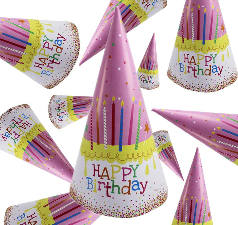 Happy Birthday Paper Hats Festive Headpieces For A Joyous Celebration, Pack of 6 (6-Inch)