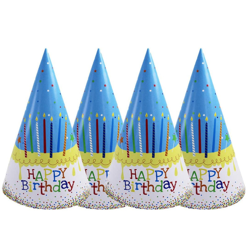 6 Pcs Happy Birthday Paper Hats, Perfect For Birthday Party (6-Inch)