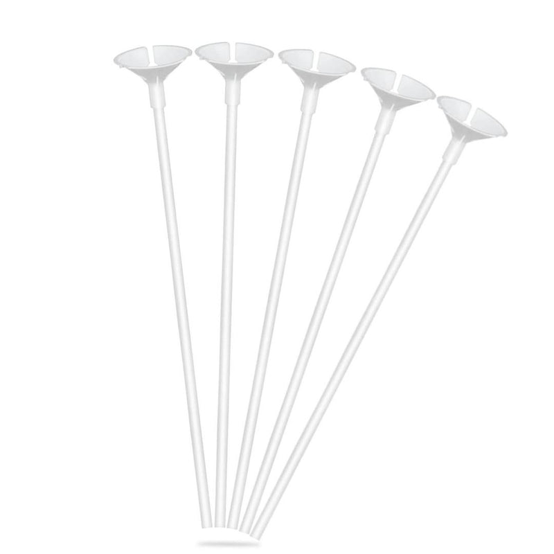 50 Pcs Balloon Support Sticks with Cups and Stand Party Decoration Accessories, White