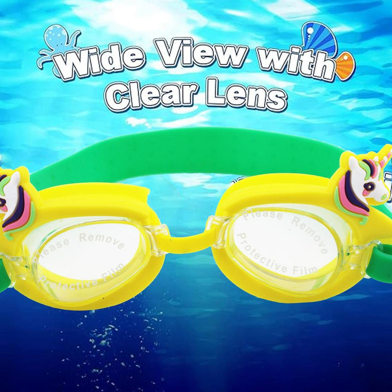 Kids Swim Goggles Adjustable Anti-Fog UV Protection with Soft Leak-Proof Seals Perfect for Swimming