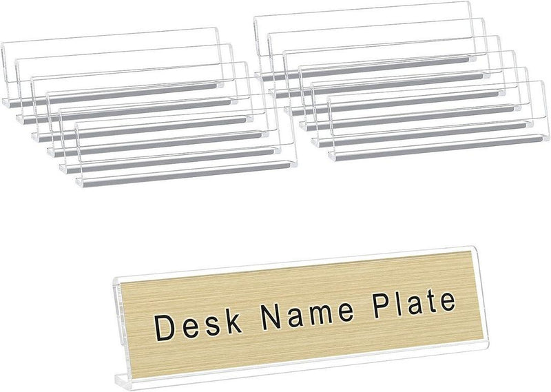 12-Pack Acrylic Name Plates for Desks