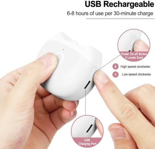 USB Rechargeable Automatic Nail Clipper with LED & 2 Speeds