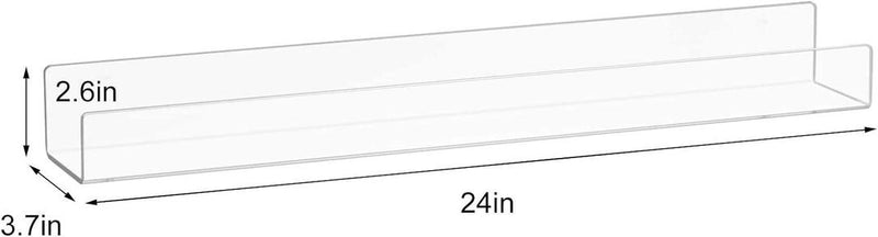 Acrylic Wall Shelf Floating Invisible, Pack Of 4