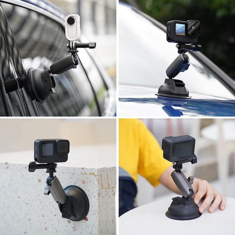 TELESIN Action Camera Universal Suction Cup Mount For GoPro Insta360 DJI Osmo, 21072301