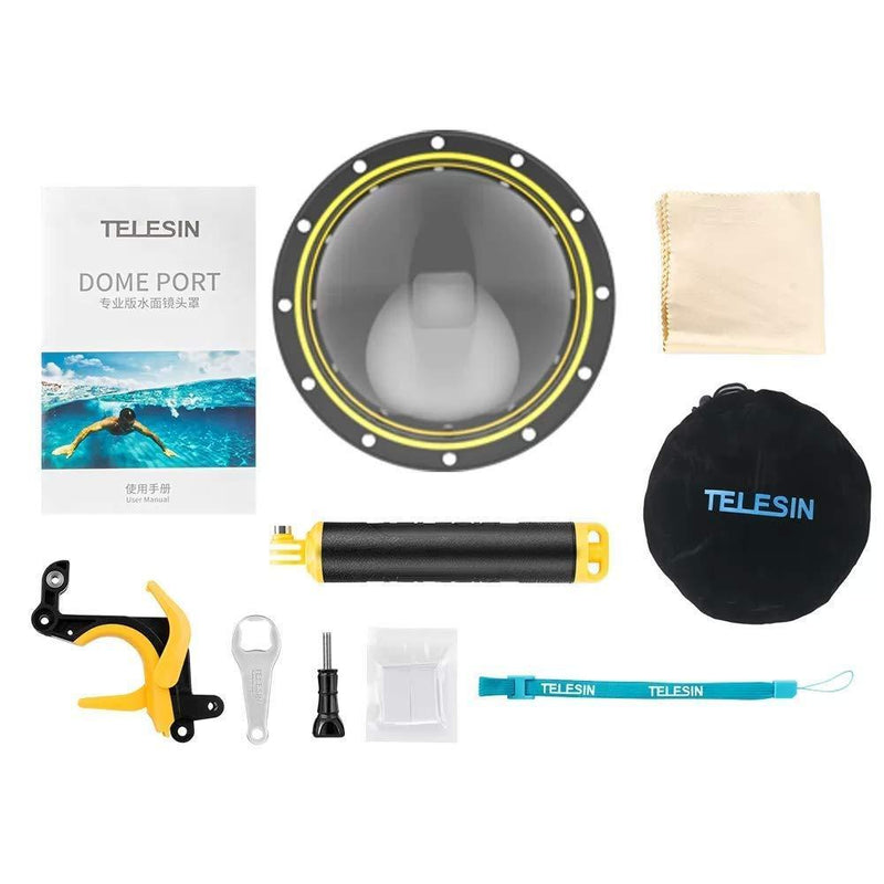 TELESIN Underwater Dome Port For GoPro HERO13/12/11/10/9 With Floating Handle, 21032203