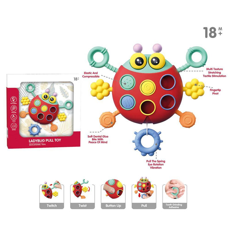 Ladybug Pull Toy - Ages 18M+