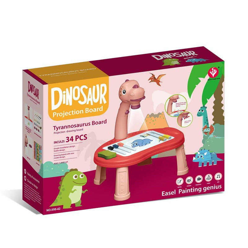 34 Pcs Dinosaur Projection Drawing Board