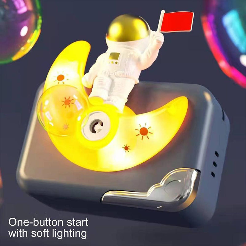 Space Bubble Blowing Children's Camera - Electric Music and Lights Toy for Kids 3+