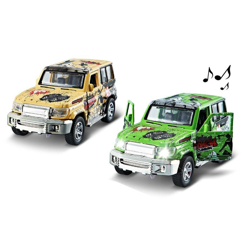 1:32 Toyota Jeep Alloy Return Door Car with Light Music - Assorted Color