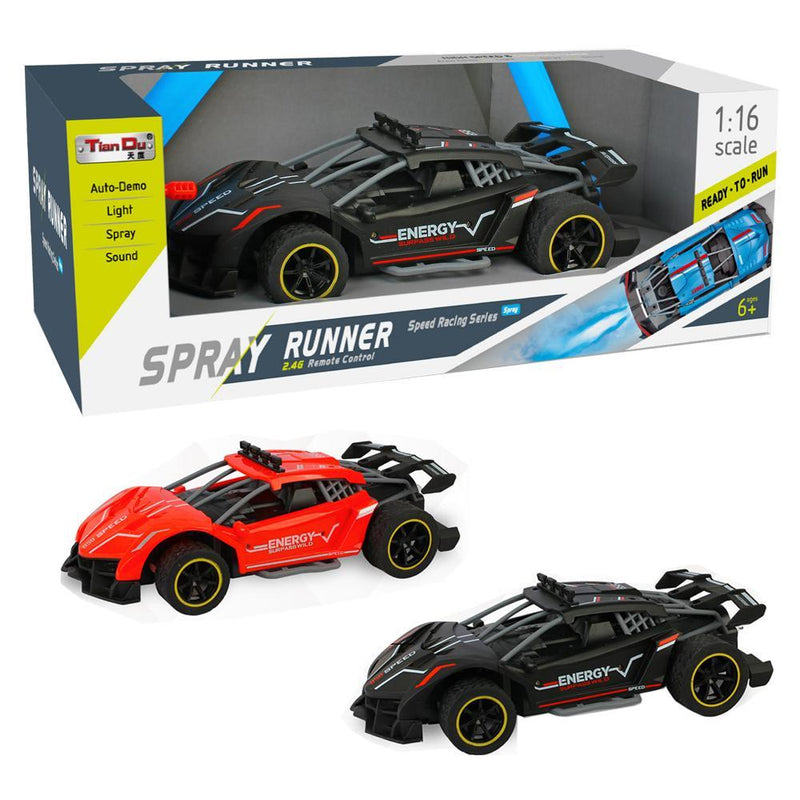 2.4G 1:16 4CH RC Lamborghini High-Speed Car With Spray & Rechargeable Battery - Assorted Colors