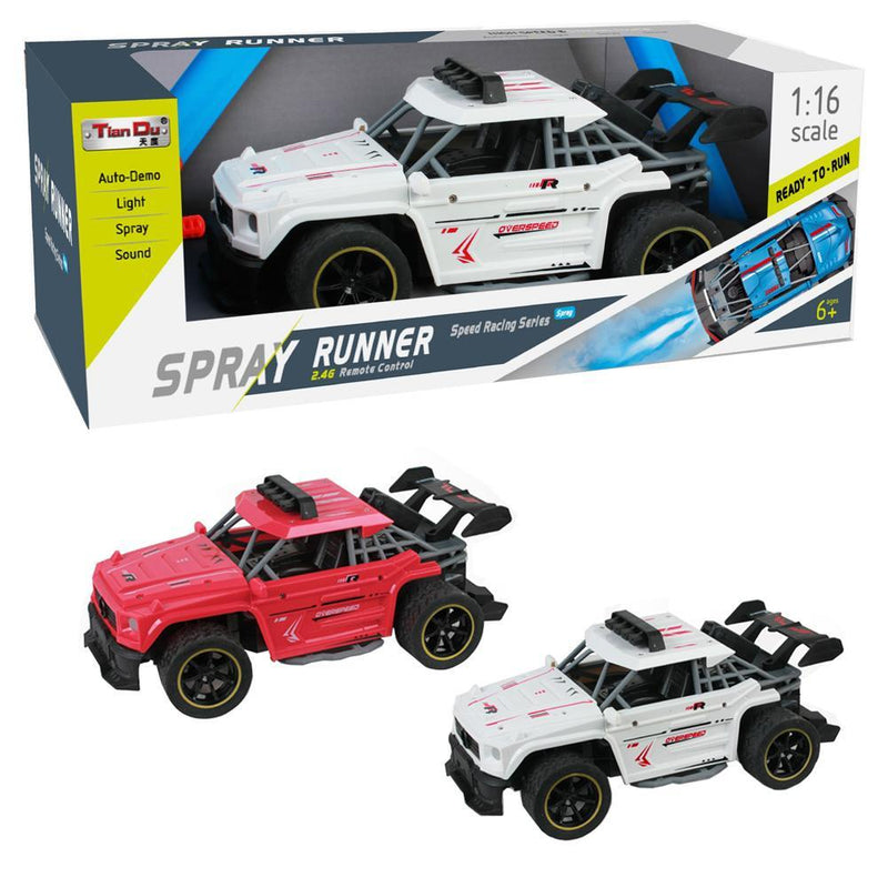 2.4G 1:16 4CH RC Mercedes-Benz Big G High-Speed Car With Spray & Rechargeable Battery - Assorted Col