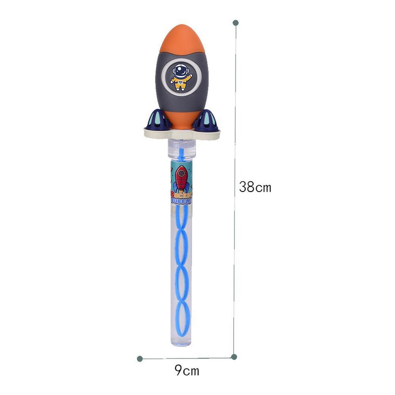 English Packaging Space Rocket 2-in-1 Bubble Rod 32cm-1 Pc Assorted