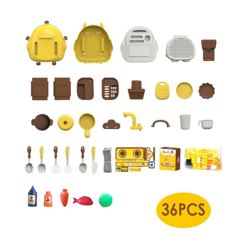 36 Pcs Little Yellow Duck Backpack, 3 in Kitchen Set