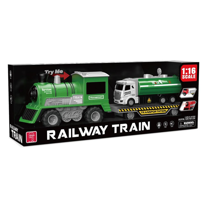 1:16 Scale Light & Music Railway Train - Green Color