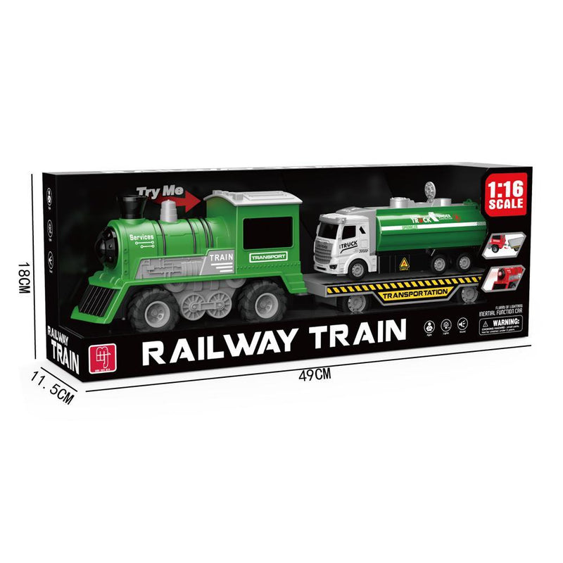 1:16 Scale Light & Music Railway Train - Green Color