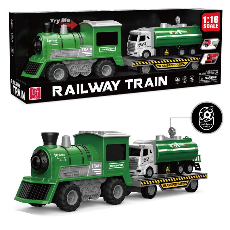 1:16 Scale Light & Music Railway Train - Green Color