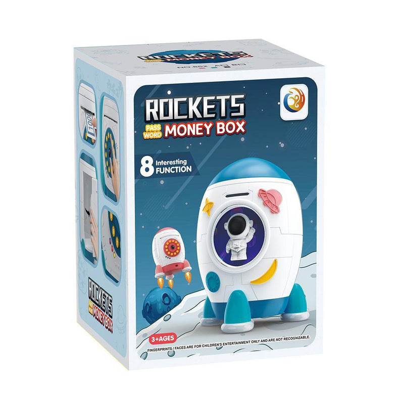 Space Rocket Fingerprint & Face Recognition Money Box