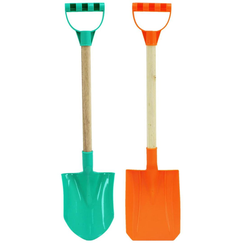 2 Pcs Premium Beach Shovel Set with Sharp and Square Trowels Sturdy - 909043 - Gamplanet