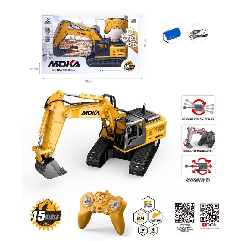 2.4 GHz Remote Control Excavator With Lights & Sound - Gamplanet