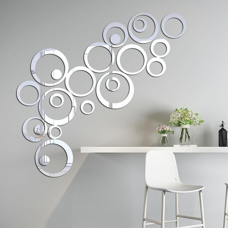 24 Pcs Wall Art Dots & Rings Circle Decor - Gamplanet