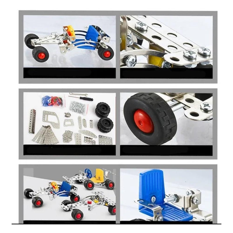 3 in 1 Metal Models Construction Kit - 83 Pcs - Build and Play Set With Stainless Steel - Gamplanet