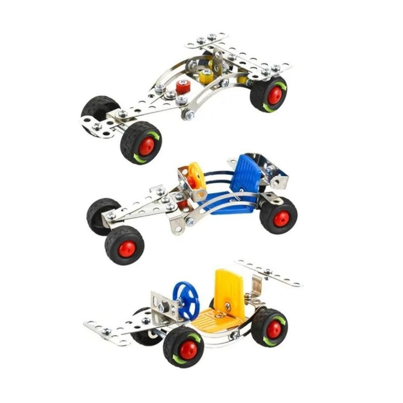 3 in 1 Metal Models Construction Kit - 83 Pcs - Build and Play Set With Stainless Steel - Gamplanet