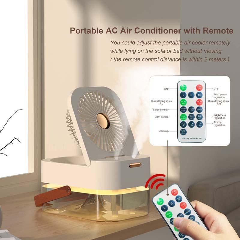 3 In 1 Portable Fan Air Conditioner Humidifier Cooling USB Fan - Gamplanet