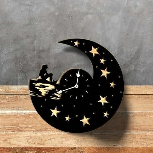 3D Acrylic Mermaid Stars Wall Clock - Gamplanet