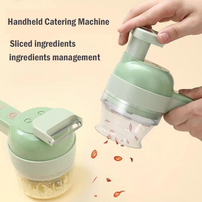 4 In 1 Vegetable Chopper Handheld Electric Vegetable Cutter - Gamplanet