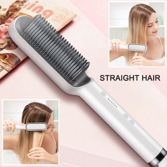 5 - Level Heat Hair Straightening & Curling Brush - Gamplanet