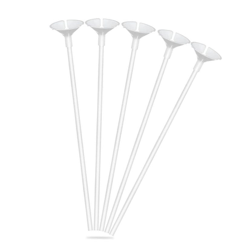 50 Pcs Balloon Support Sticks with Cups and Stand Party Decoration Accessories, White - Gamplanet