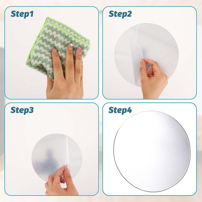 6 - Pack Non - Glass Acrylic Round Mirrors, 6 - Inch Mirror Plates - Gamplanet