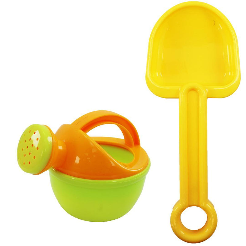 6 Pcs Beach Toys Bucket Set Includes Bucket, Spade, Shovel, Rake, Moulds, and Water Toy - 909036 - Gamplanet