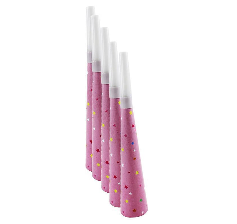 6 Pcs Happy Birthday Horns 7.5 - Inch Noisemaker Party Blowers For Adults - Gamplanet