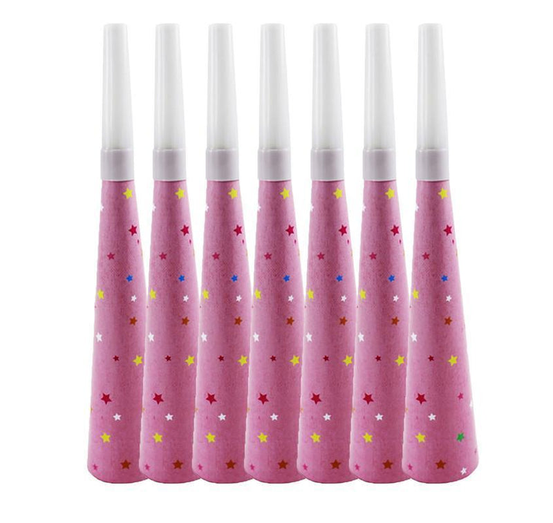 6 Pcs Happy Birthday Horns 7.5 - Inch Noisemaker Party Blowers For Adults - Gamplanet