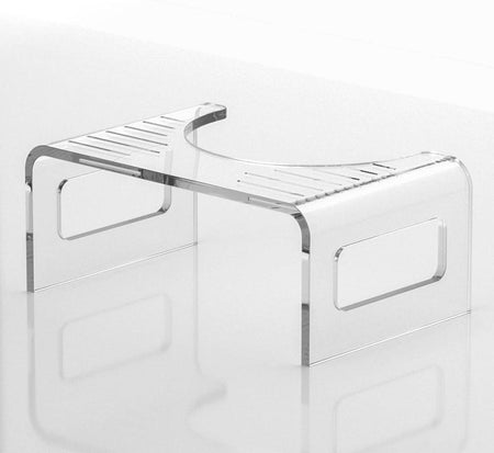 7 - Inch Clear Acrylic Toilet Stool - Gamplanet