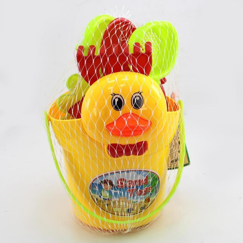 7 Pcs Beach Toys Bucket Duck Set Cute Cartoon Duck Sand And Water Play Set - 909013 - Gamplanet